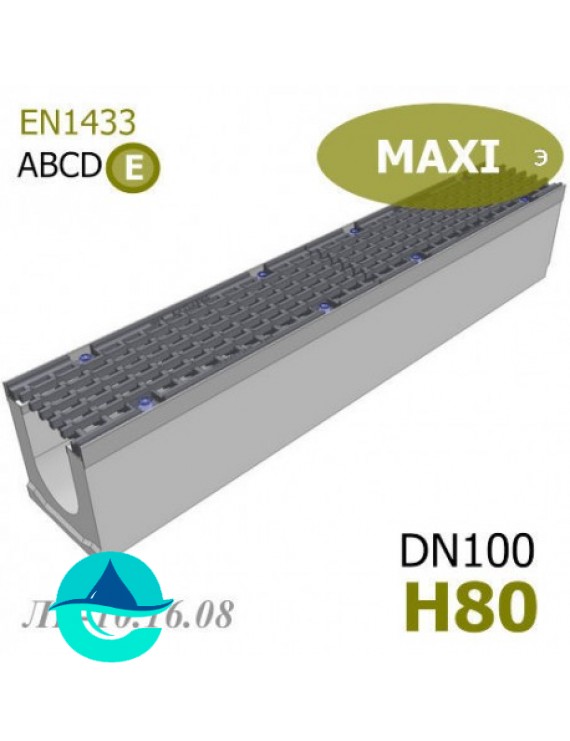 MAXI DN100 H80 лоток бетонный водоотводный