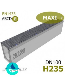MAXI DN100 H235 лоток бетонный водоотводный 