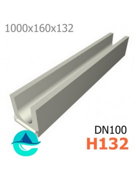 DN100 H132 ЛВ лоток бетонный водоотводный