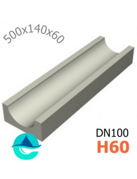 DN100 H60 ЛВ лоток бетонный водоотводный 